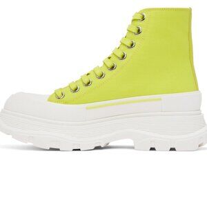 Alexander McQueen Green Tread Slick High-Top Sneakers – EU 40.5  Rare Color